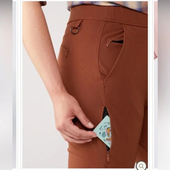 ALDER Pants Womens 2X Clay Orange Open Air Pant Elastic Waist Hiking Zip Pockets - Picture 16 of 16